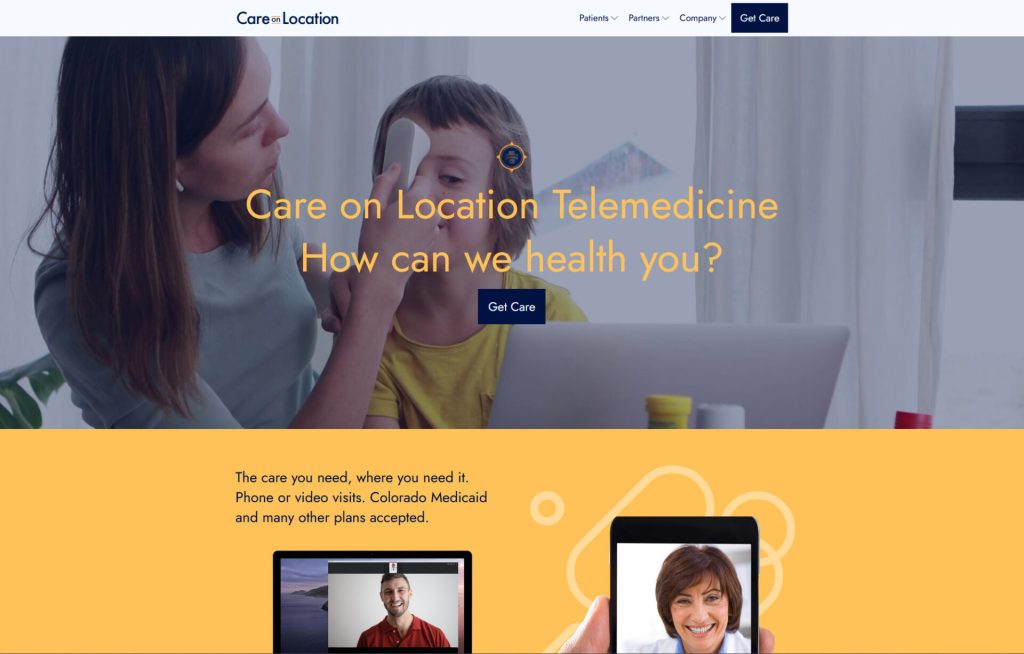 Care on Location Home Page