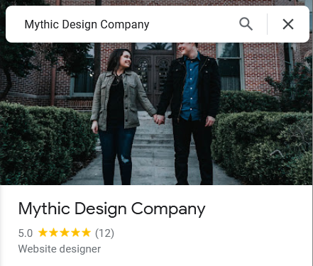 Mythic Design's Google Reviews